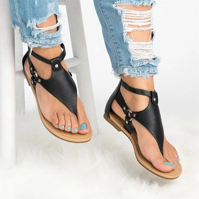 Roman Lace-up Women's Hollow Flat Sandals - Shop Shiningbabe - Womens Fashion Online Shopping Offering Huge Discounts on Shoes - Heels, Sandals, Boots, Slippers; Clothing - Tops, Dresses, Jumpsuits, and More.