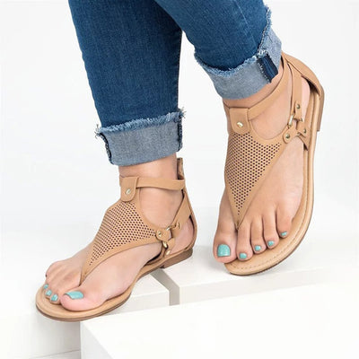 Roman Lace-up Women's Hollow Flat Sandals - Shop Shiningbabe - Womens Fashion Online Shopping Offering Huge Discounts on Shoes - Heels, Sandals, Boots, Slippers; Clothing - Tops, Dresses, Jumpsuits, and More.