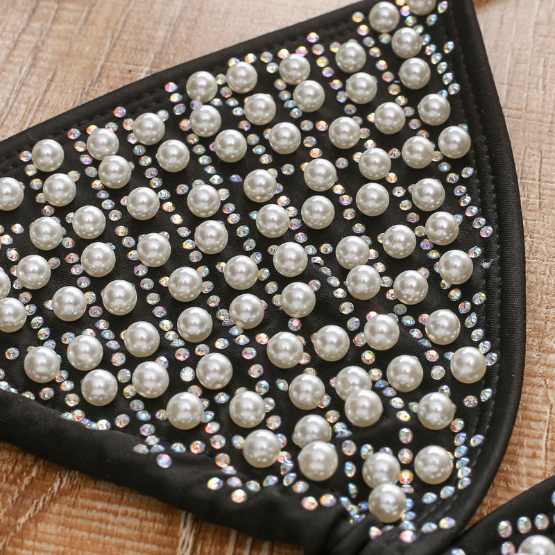 Studded Pearls 2 Pcs Bikini Beach Swimsuit