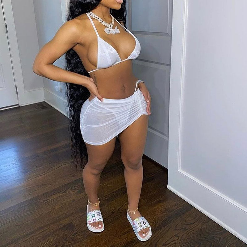 Women Summer 3 Piece Set Bikini Swimsuit Beach Wear