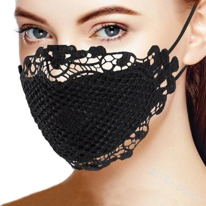 Solid Lace UV Protected Breathable Face Mask