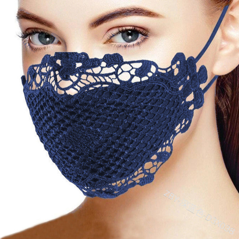 Solid Lace UV Protected Breathable Face Mask