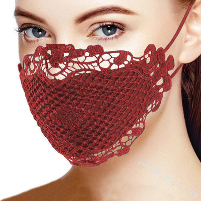 Solid Lace UV Protected Breathable Face Mask