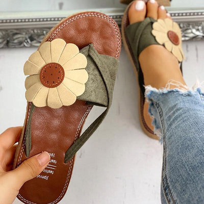 Toe Post Flower Design Flat Sandals - Shop Shiningbabe - Womens Fashion Online Shopping Offering Huge Discounts on Shoes - Heels, Sandals, Boots, Slippers; Clothing - Tops, Dresses, Jumpsuits, and More.