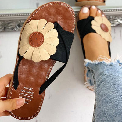Toe Post Flower Design Flat Sandals - Shop Shiningbabe - Womens Fashion Online Shopping Offering Huge Discounts on Shoes - Heels, Sandals, Boots, Slippers; Clothing - Tops, Dresses, Jumpsuits, and More.