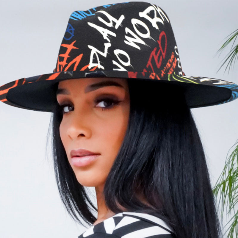 Mixed Print Jazz Hat