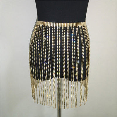 Studded Tassel Design Waist Chains