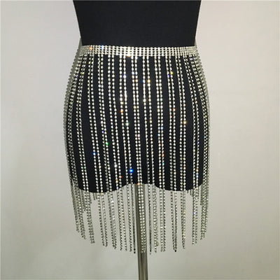 Studded Tassel Design Waist Chains