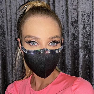Rhinestone Decor Breathable Face Mask