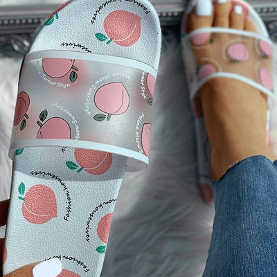 Transparent Fruit Pattern Flat Slippers - Shop Shiningbabe - Womens Fashion Online Shopping Offering Huge Discounts on Shoes - Heels, Sandals, Boots, Slippers; Clothing - Tops, Dresses, Jumpsuits, and More.