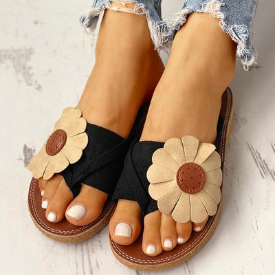 Toe Post Flower Design Flat Sandals - Shop Shiningbabe - Womens Fashion Online Shopping Offering Huge Discounts on Shoes - Heels, Sandals, Boots, Slippers; Clothing - Tops, Dresses, Jumpsuits, and More.