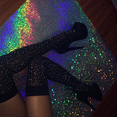 Colorblock Studded Sexy Stockings