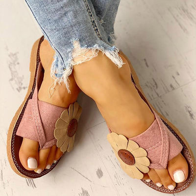 Toe Post Flower Design Flat Sandals - Shop Shiningbabe - Womens Fashion Online Shopping Offering Huge Discounts on Shoes - Heels, Sandals, Boots, Slippers; Clothing - Tops, Dresses, Jumpsuits, and More.