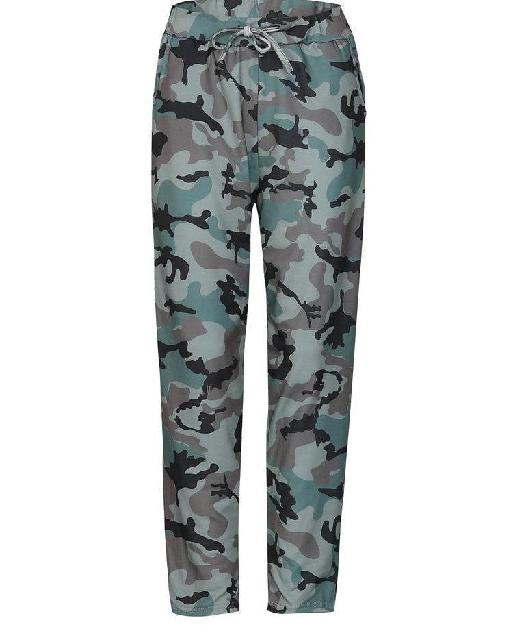 Camo Print Drawstring Casual Pants - Shop Shiningbabe - Womens Fashion Online Shopping Offering Huge Discounts on Shoes - Heels, Sandals, Boots, Slippers; Clothing - Tops, Dresses, Jumpsuits, and More.