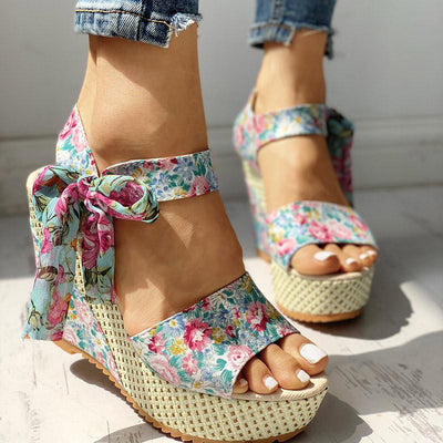 Women's Fashion Bowknot Design Wedge Sandals - Shop Shiningbabe - Womens Fashion Online Shopping Offering Huge Discounts on Shoes - Heels, Sandals, Boots, Slippers; Clothing - Tops, Dresses, Jumpsuits, and More.