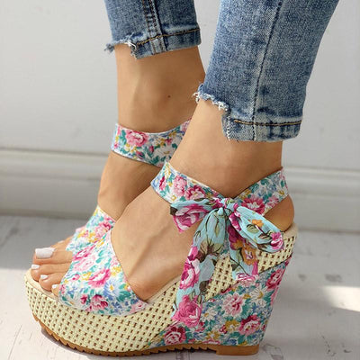 Women's Fashion Bowknot Design Wedge Sandals - Shop Shiningbabe - Womens Fashion Online Shopping Offering Huge Discounts on Shoes - Heels, Sandals, Boots, Slippers; Clothing - Tops, Dresses, Jumpsuits, and More.