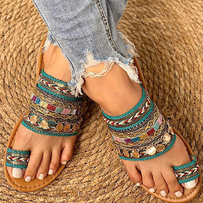 Bohemian Toe Ring Fashion Flats Sandals - Shop Shiningbabe - Womens Fashion Online Shopping Offering Huge Discounts on Shoes - Heels, Sandals, Boots, Slippers; Clothing - Tops, Dresses, Jumpsuits, and More.