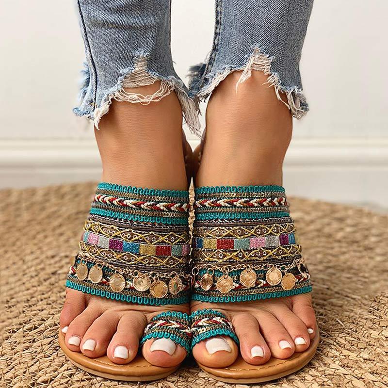 Bohemian Toe Ring Fashion Flats Sandals - Shop Shiningbabe - Womens Fashion Online Shopping Offering Huge Discounts on Shoes - Heels, Sandals, Boots, Slippers; Clothing - Tops, Dresses, Jumpsuits, and More.