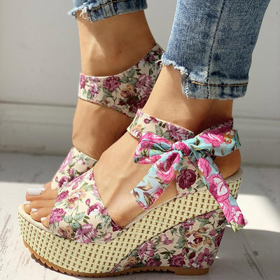 Women's Fashion Bowknot Design Wedge Sandals - Shop Shiningbabe - Womens Fashion Online Shopping Offering Huge Discounts on Shoes - Heels, Sandals, Boots, Slippers; Clothing - Tops, Dresses, Jumpsuits, and More.
