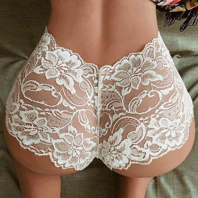Crochet Lace Sheer Mesh Panty