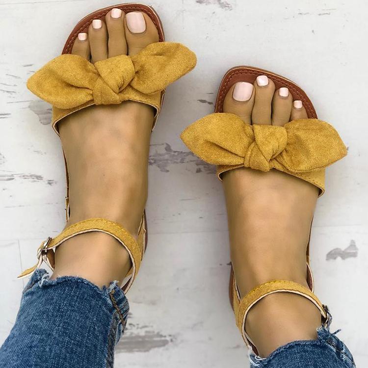 Casual Vintage Bow Flat Sandals - Shop Shiningbabe - Womens Fashion Online Shopping Offering Huge Discounts on Shoes - Heels, Sandals, Boots, Slippers; Clothing - Tops, Dresses, Jumpsuits, and More.