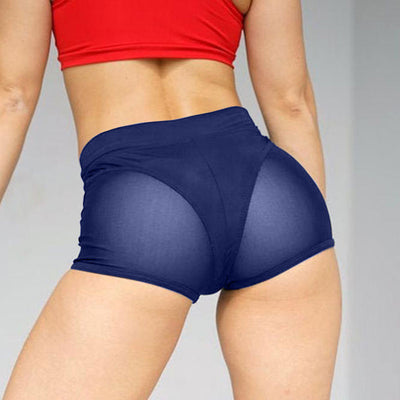 Solid High Waist Mesh Sport Panty
