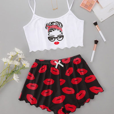 Cookie Print 2PCS Cami Set