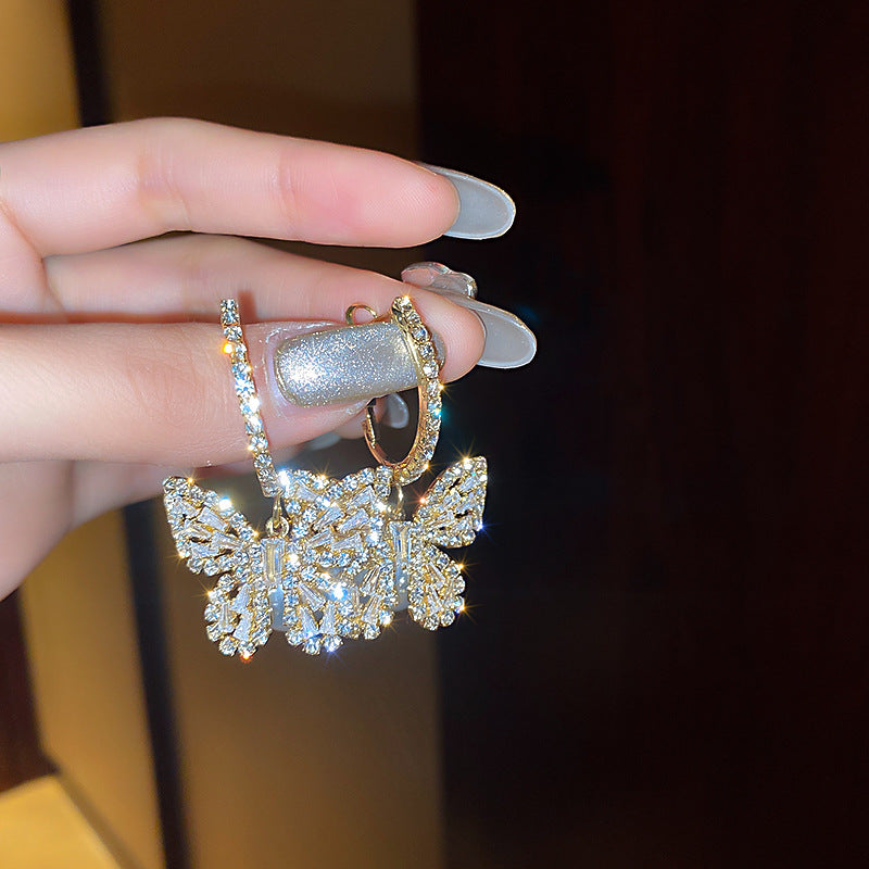 Butterfly Pattern Beaded Drop Earring