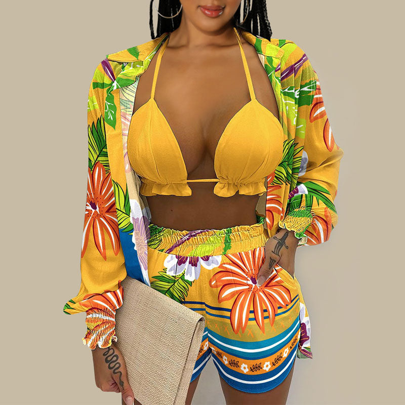 Colorful 3PCS Shorts Set