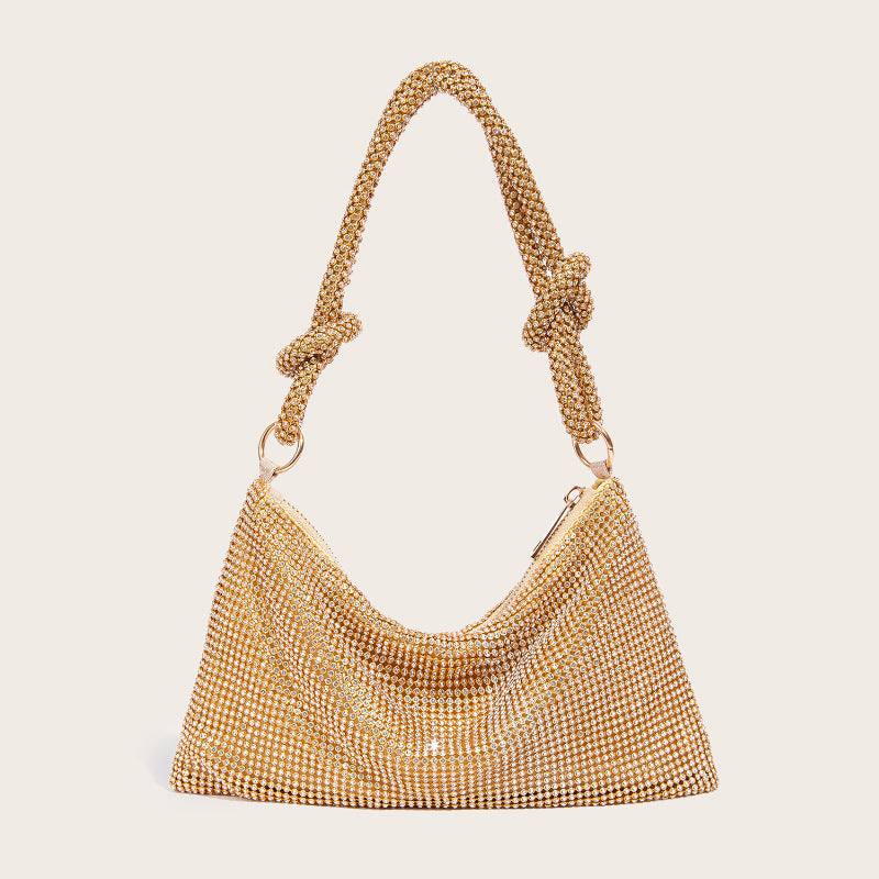 Rhinestone Knotted Evening Bag