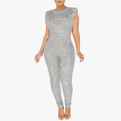 Sequins Sleeveless Sexy Jumpsuit