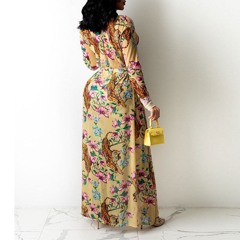 Floral Print Long Sleeve Three Piece Set