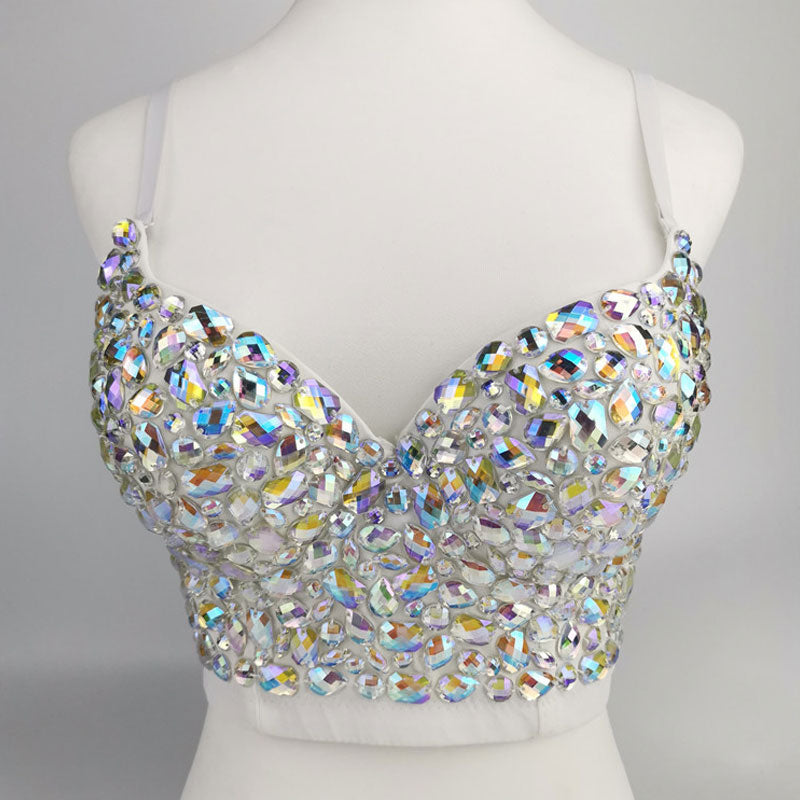 Studded Spaghetti Strap Corset Crop Top