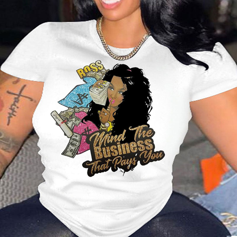 Letter Print Short Sleeve T-Shirt