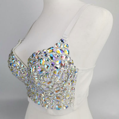 Studded Spaghetti Strap Corset Crop Top