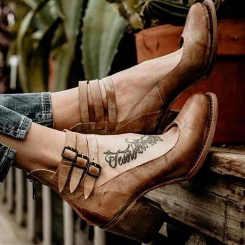 Gladiator Leather Chunky Sandals - Shop Shiningbabe - Womens Fashion Online Shopping Offering Huge Discounts on Shoes - Heels, Sandals, Boots, Slippers; Clothing - Tops, Dresses, Jumpsuits, and More.
