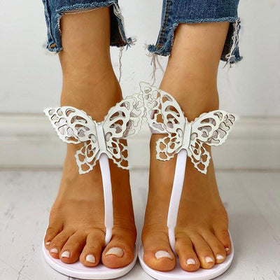 Toe Post Butterfly Design Flat Sandals - Shop Shiningbabe - Womens Fashion Online Shopping Offering Huge Discounts on Shoes - Heels, Sandals, Boots, Slippers; Clothing - Tops, Dresses, Jumpsuits, and More.