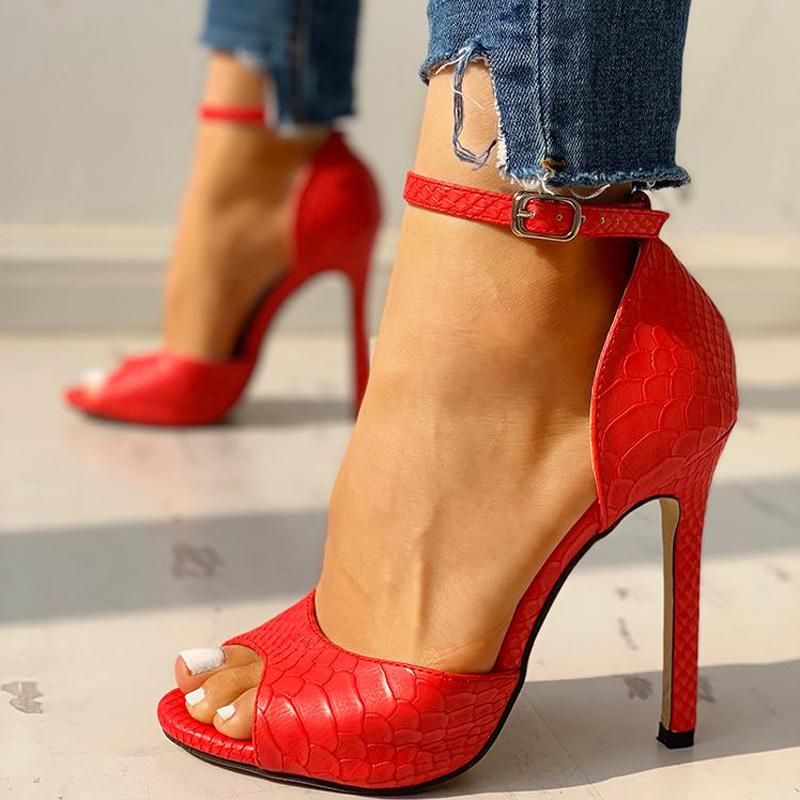 Peep Toe Ankle Strap Thin Heeled Sandals - Shop Shiningbabe - Womens Fashion Online Shopping Offering Huge Discounts on Shoes - Heels, Sandals, Boots, Slippers; Clothing - Tops, Dresses, Jumpsuits, and More.