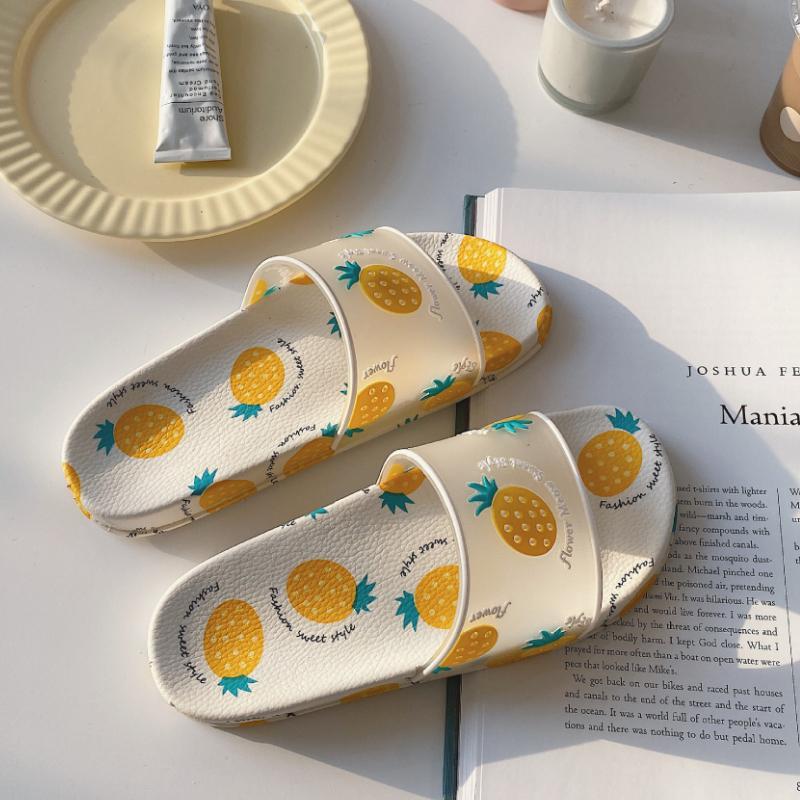Transparent Fruit Pattern Flat Slippers - Shop Shiningbabe - Womens Fashion Online Shopping Offering Huge Discounts on Shoes - Heels, Sandals, Boots, Slippers; Clothing - Tops, Dresses, Jumpsuits, and More.