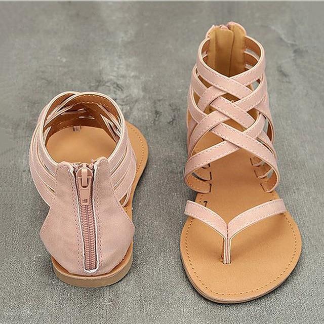Gladiator Rome Style Cross Tied Sandals - Shop Shiningbabe - Womens Fashion Online Shopping Offering Huge Discounts on Shoes - Heels, Sandals, Boots, Slippers; Clothing - Tops, Dresses, Jumpsuits, and More.